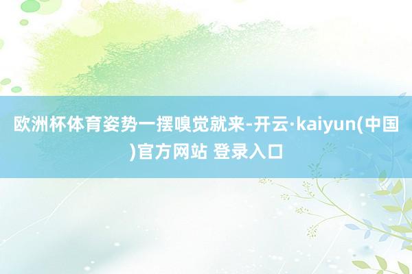 欧洲杯体育姿势一摆嗅觉就来-开云·kaiyun(中国)官方网站 登录入口