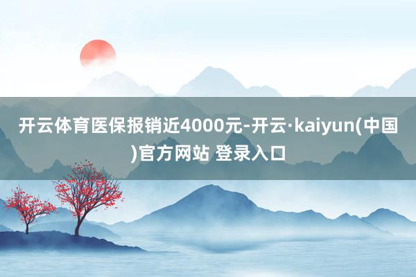 开云体育医保报销近4000元-开云·kaiyun(中国)官方网站 登录入口
