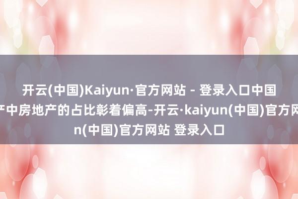 开云(中国)Kaiyun·官方网站 - 登录入口中国居民家庭资产中房地产的占比彰着偏高-开云·kaiyun(中国)官方网站 登录入口
