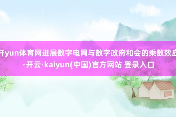 开yun体育网进展数字电网与数字政府和会的乘数效应-开云·kaiyun(中国)官方网站 登录入口