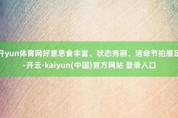 开yun体育网好意思食丰富、状态秀丽、活命节拍餍足-开云·kaiyun(中国)官方网站 登录入口