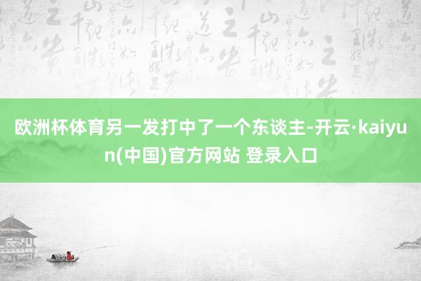 欧洲杯体育另一发打中了一个东谈主-开云·kaiyun(中国)官方网站 登录入口