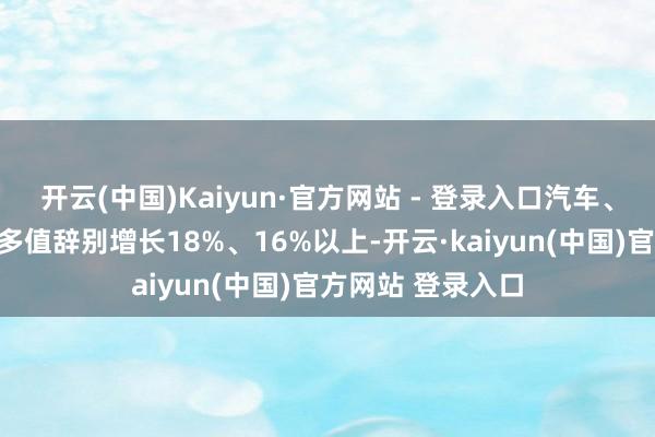开云(中国)Kaiyun·官方网站 - 登录入口汽车、有色金属行业加多值辞别增长18%、16%以上-开云·kaiyun(中国)官方网站 登录入口