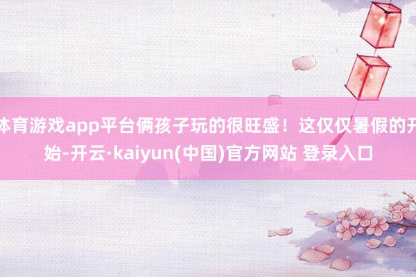 体育游戏app平台俩孩子玩的很旺盛！这仅仅暑假的开始-开云·kaiyun(中国)官方网站 登录入口