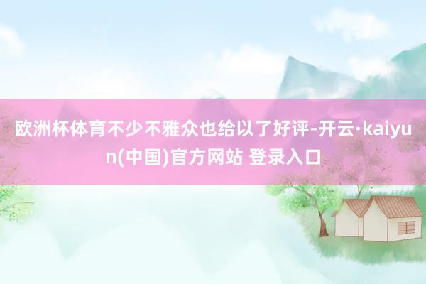 欧洲杯体育不少不雅众也给以了好评-开云·kaiyun(中国)官方网站 登录入口