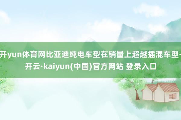 开yun体育网比亚迪纯电车型在销量上超越插混车型-开云·kaiyun(中国)官方网站 登录入口