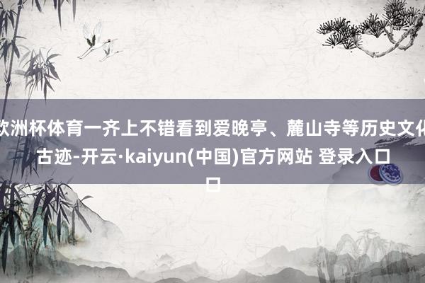 欧洲杯体育一齐上不错看到爱晚亭、麓山寺等历史文化古迹-开云·kaiyun(中国)官方网站 登录入口