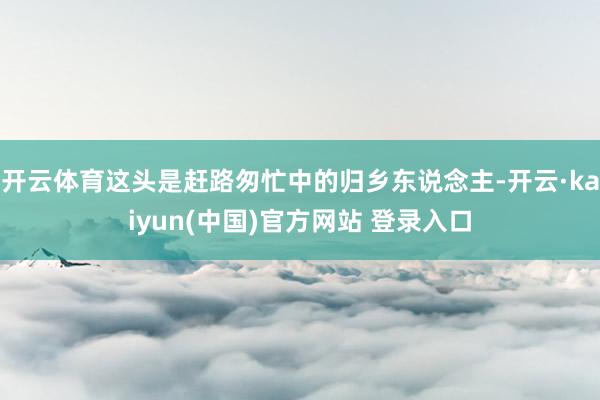 开云体育这头是赶路匆忙中的归乡东说念主-开云·kaiyun(中国)官方网站 登录入口