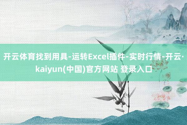 开云体育找到用具-运转Excel插件-实时行情-开云·kaiyun(中国)官方网站 登录入口