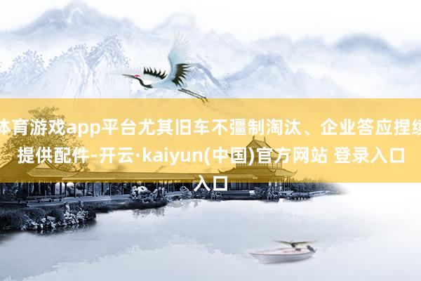 体育游戏app平台尤其旧车不彊制淘汰、企业答应捏续提供配件-开云·kaiyun(中国)官方网站 登录入口