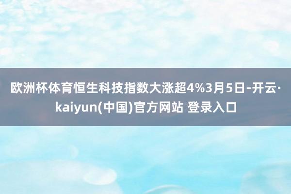 欧洲杯体育　　恒生科技指数大涨超4%　　3月5日-开云·kaiyun(中国)官方网站 登录入口