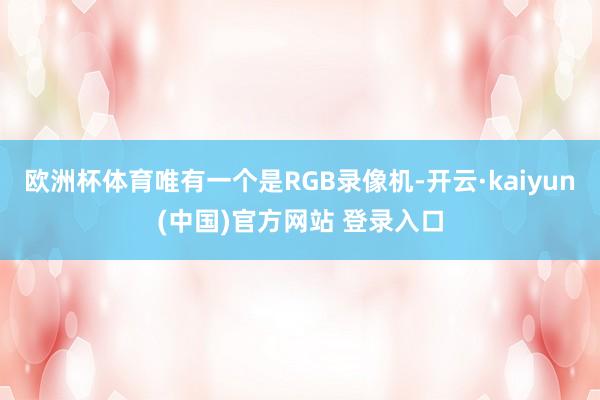 欧洲杯体育唯有一个是RGB录像机-开云·kaiyun(中国)官方网站 登录入口