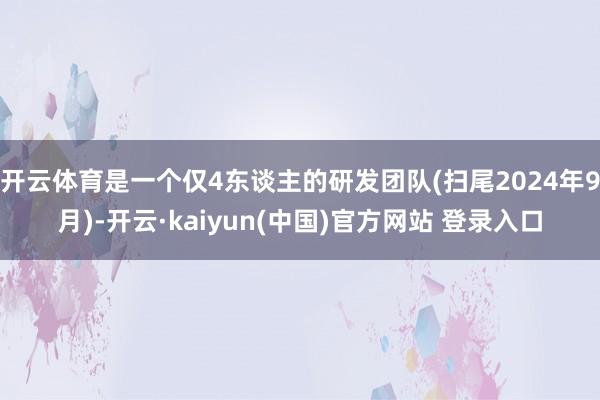 开云体育是一个仅4东谈主的研发团队(扫尾2024年9月)-开云·kaiyun(中国)官方网站 登录入口