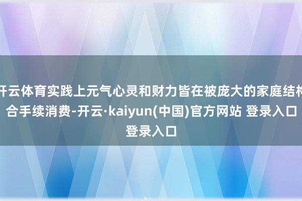 开云体育实践上元气心灵和财力皆在被庞大的家庭结构合手续消费-开云·kaiyun(中国)官方网站 登录入口