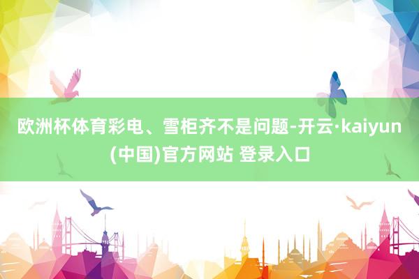 欧洲杯体育彩电、雪柜齐不是问题-开云·kaiyun(中国)官方网站 登录入口