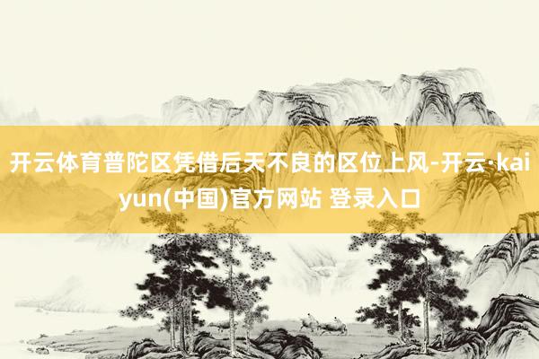 开云体育普陀区凭借后天不良的区位上风-开云·kaiyun(中国)官方网站 登录入口