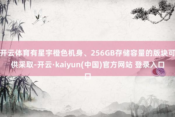 开云体育有星宇橙色机身、256GB存储容量的版块可供采取-开云·kaiyun(中国)官方网站 登录入口
