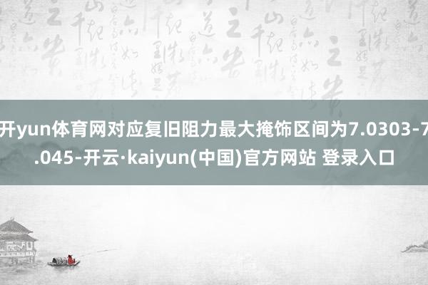 开yun体育网对应复旧阻力最大掩饰区间为7.0303-7.045-开云·kaiyun(中国)官方网站 登录入口
